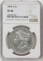 1892-S Morgan Dollar NGC XF40