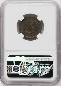 1854 1/2 C C-1 BN Half Cent NGC MS65+