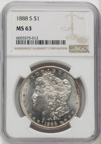 1888-S Morgan Dollar NGC MS63