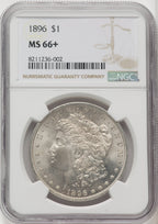1896 Morgan Dollar NGC MS66+