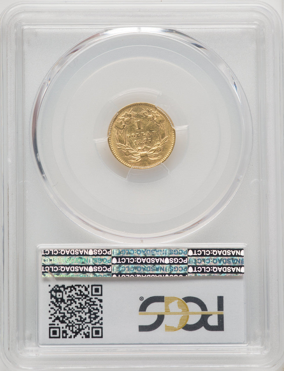 1855 G$1 Type Two Gold Dollar PCGS AU53 (771656064)