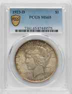 1923-D Peace Dollar PCGS MS65