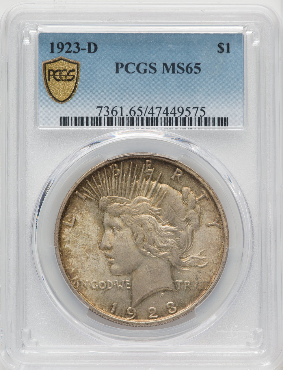 1923-D Peace Dollar PCGS MS65