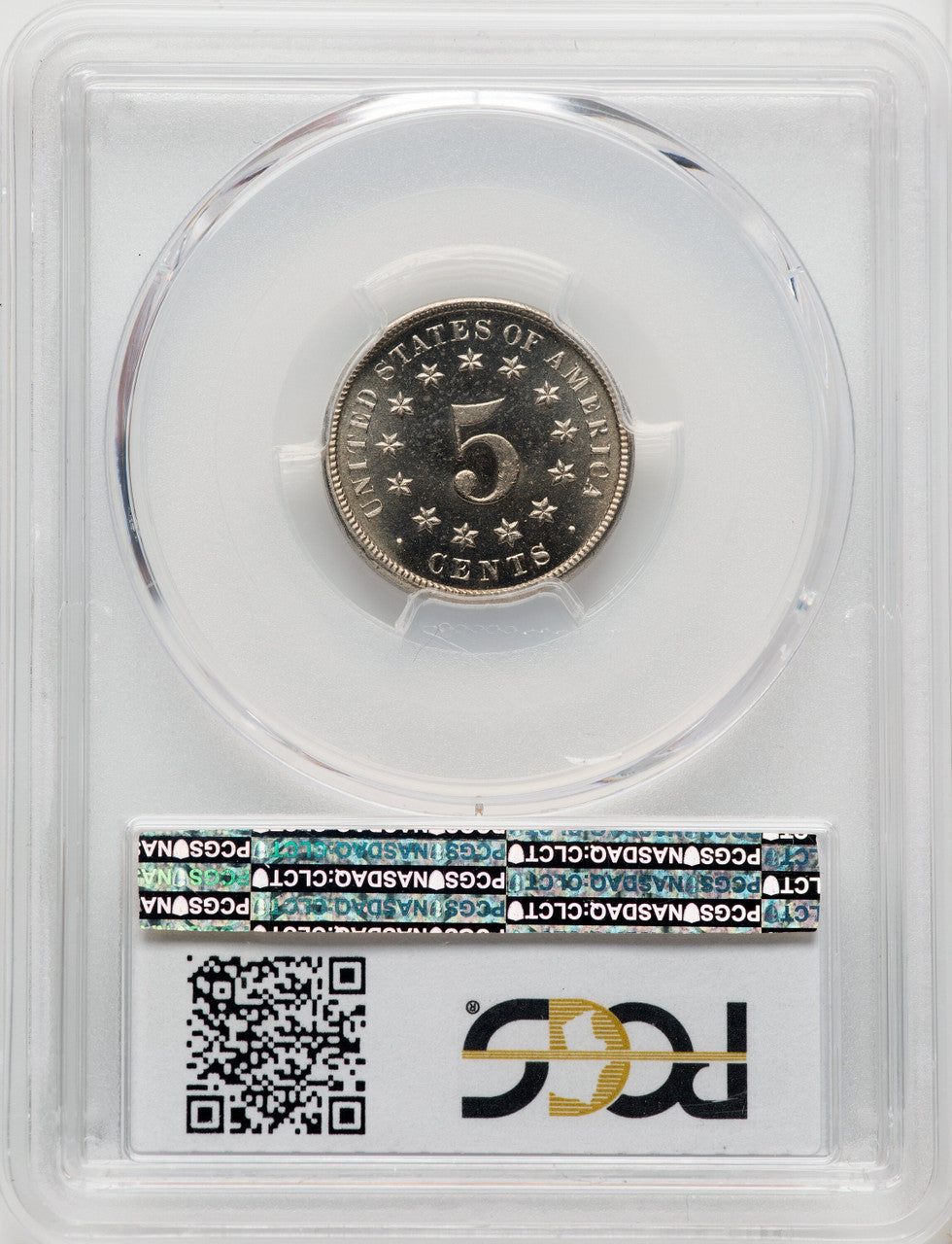 1878 5C CA CAC Proof Shield Nickel PCGS PR66