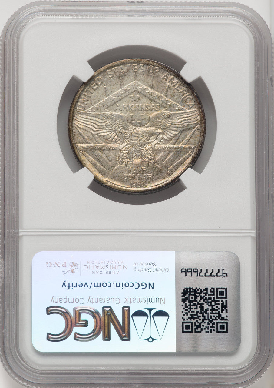 1938-S 50C Arkansas Commemorative Silver NGC MS66 (771656083)