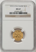 1915-S $2.50 Panama-Pacific Quarter Eagle Commemorative Gold NGC MS67 (771152005)