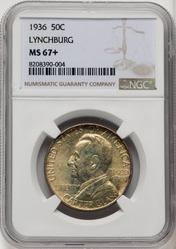 1936 50C Lynchburg Commemorative Silver NGC MS67+ (771656084)