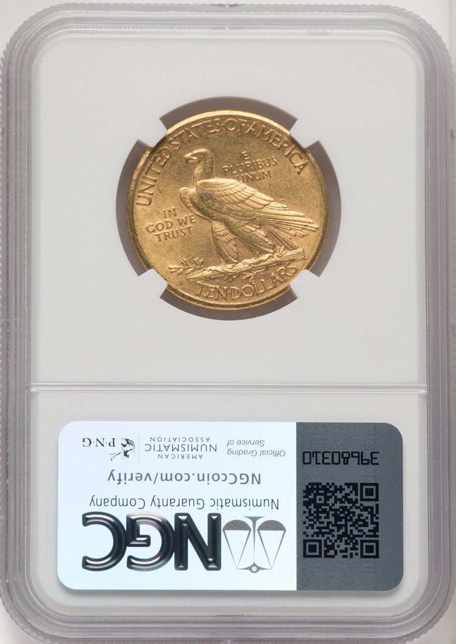1911-D $10 CAC Indian Eagle NGC AU58
