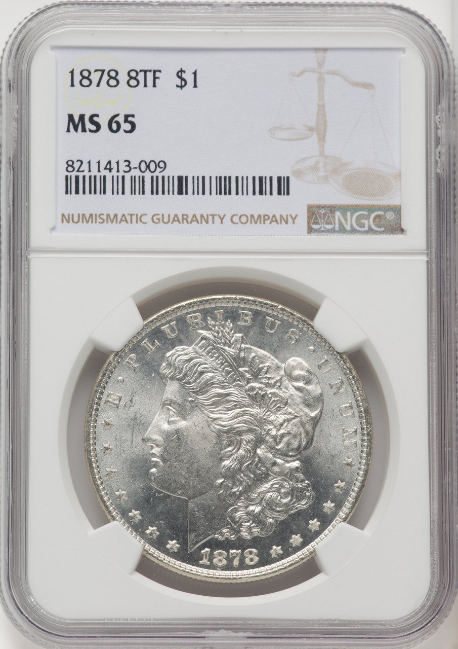 1878 8TF Morgan Dollar NGC MS65 (771105006)