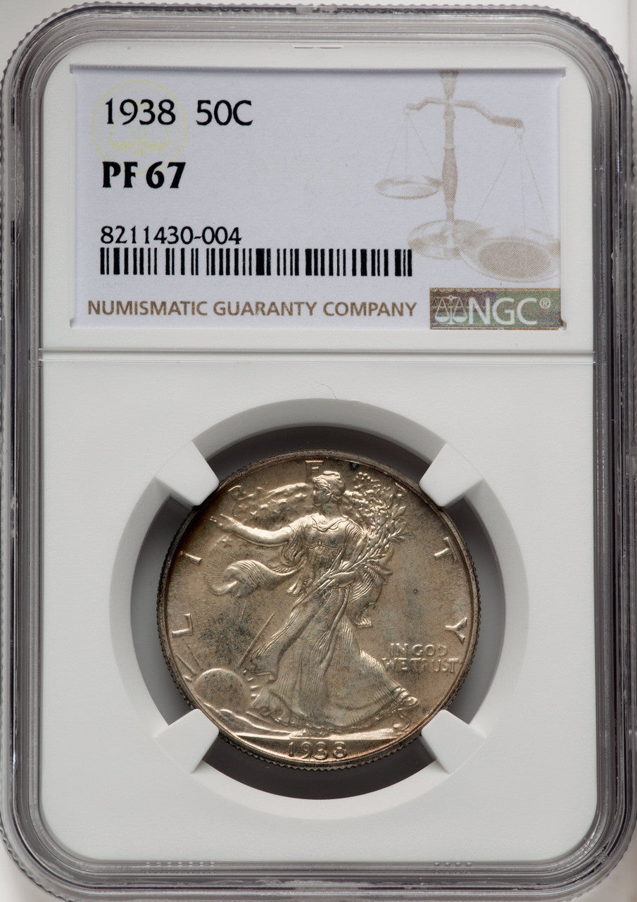 1938 50C Proof Walking Liberty Half Dollar NGC PR67 (506566011)