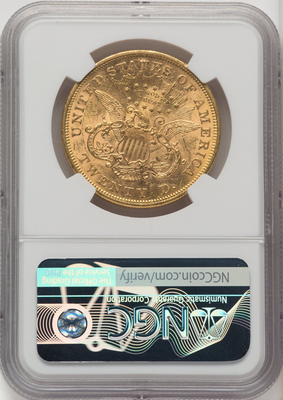 1873-S $20 OPEN 3 Liberty Double Eagle NGC MS61 (771041017)