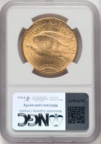 1911-S $20 Brown Label Saint-Gaudens Double Eagle NGC MS66