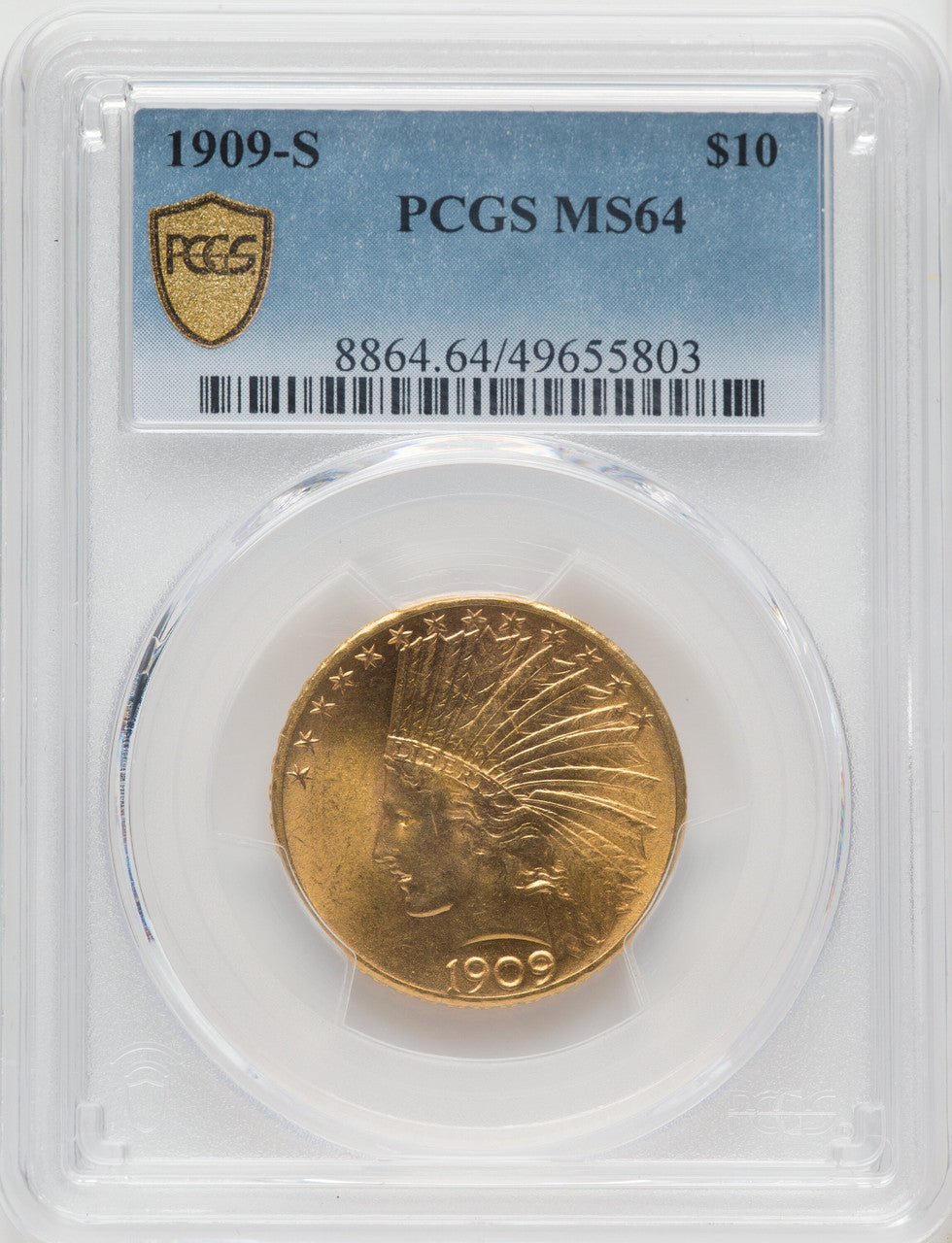 1909-S $10 Indian Eagle PCGS MS64