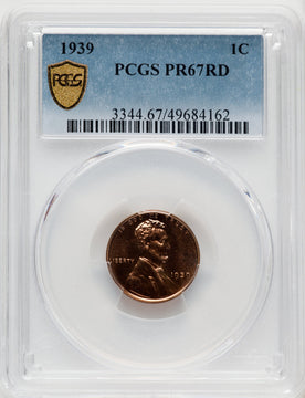 1939 1C RD Proof Lincoln Cent PCGS PR67