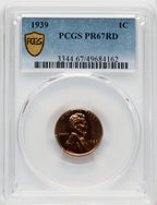 1939 1C RD Proof Lincoln Cent PCGS PR67