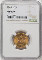 1903-S $5 Liberty Half Eagle NGC MS65+