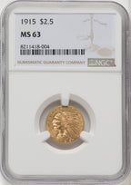 1915 $2.50 Indian Quarter Eagle NGC MS63 (506557011)