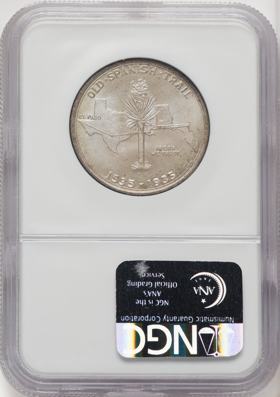 1935 50C Spanish Trail Commemorative Silver NGC MS68