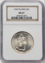 1920 50C Pilgrim Commemorative Silver NGC MS67 (770954019)