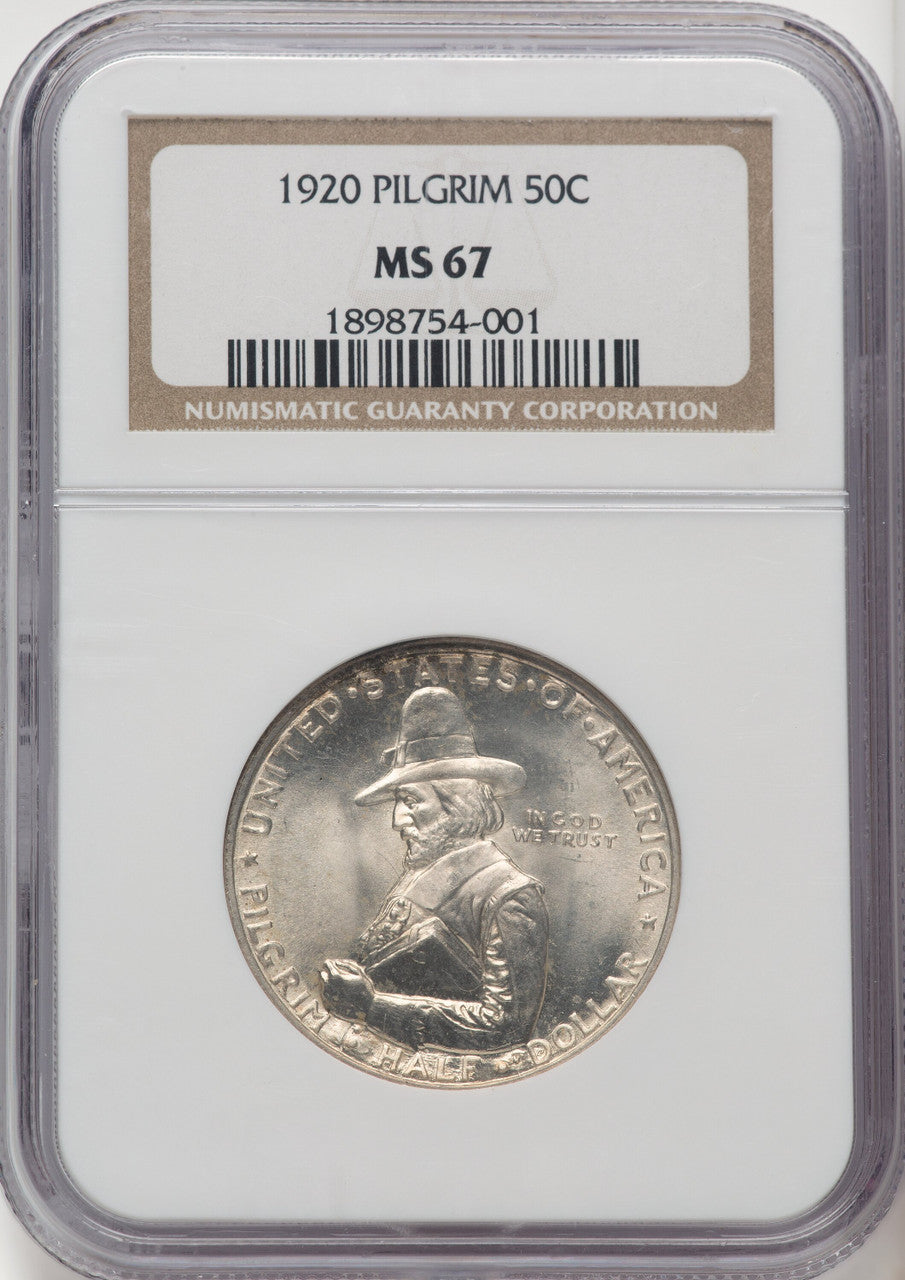 1920 50C Pilgrim Commemorative Silver NGC MS67 (770954019)