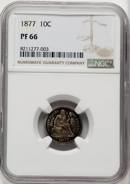 1877 10C Proof Seated Dime NGC PR66