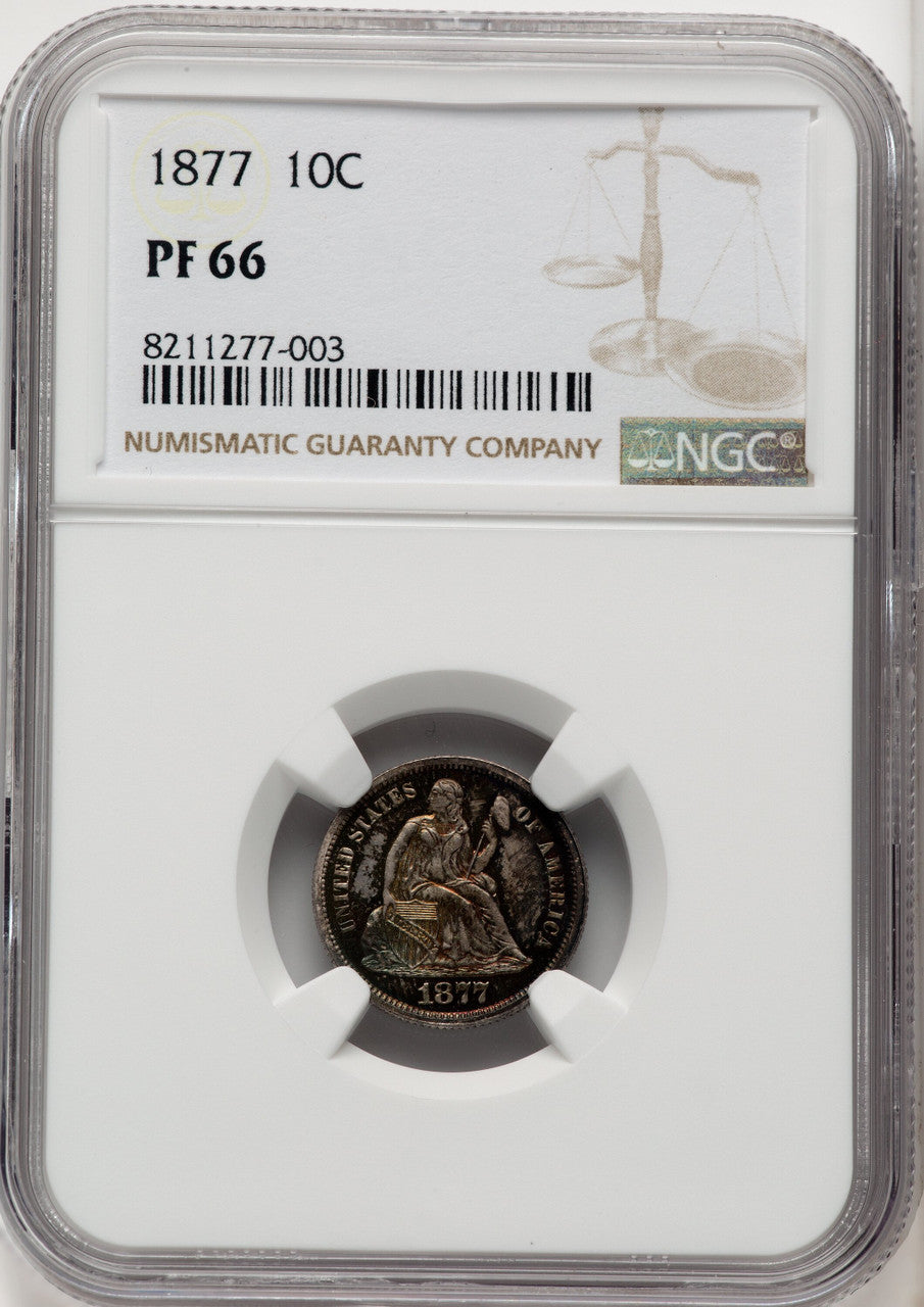 1877 10C Proof Seated Dime NGC PR66