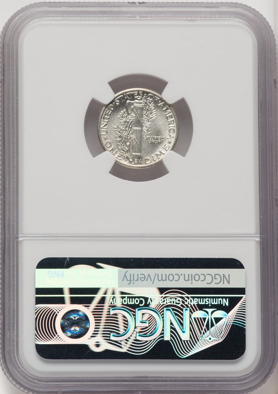 1942/1-D 10C FB Green Label Mercury Dime NGC MS66