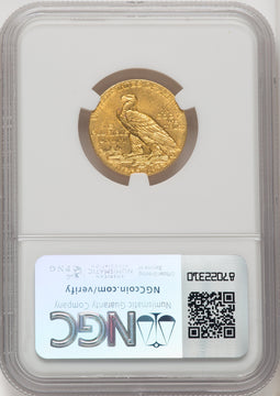 1912 $5 Indian Half Eagle NGC MS64 (506565001)