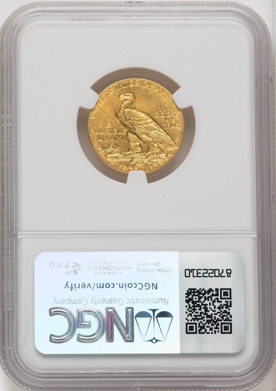 1912 $5 Indian Half Eagle NGC MS64 (506565001)