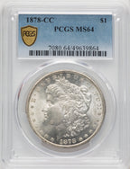 1878-CC Morgan Dollar PCGS MS64 (769215004)