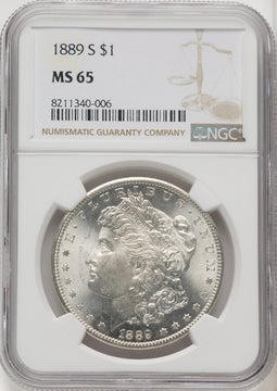1889-S Morgan Dollar NGC MS65