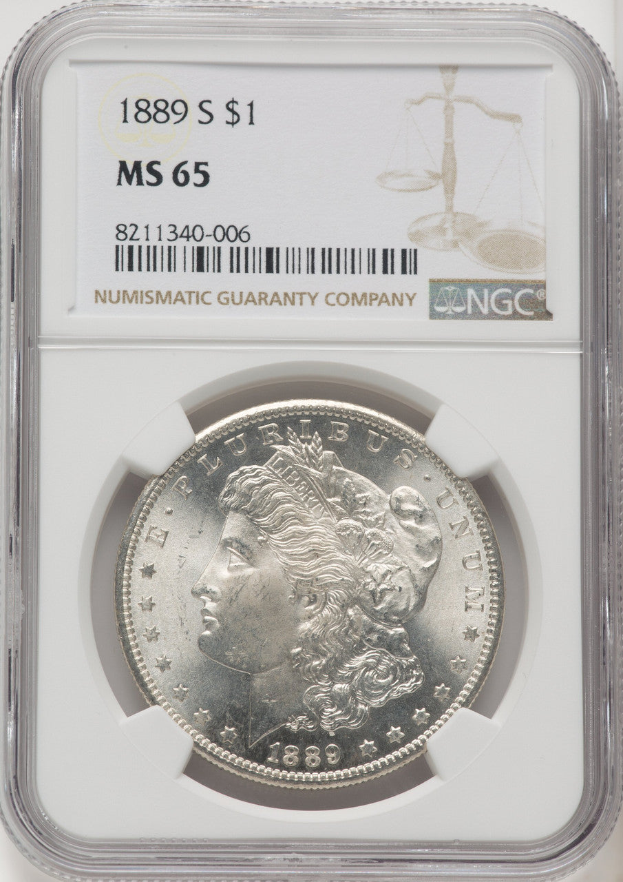 1889-S Morgan Dollar NGC MS65