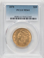 1878 $10 Liberty Eagle PCGS MS61 (171427205)