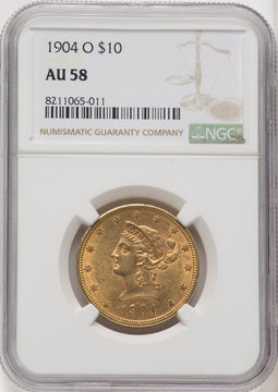 1904-O $10 Liberty Eagle NGC AU58 (177142212)