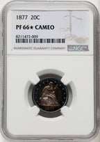 1877 20C CA Proof Twenty Cent Pieces NGC PR66