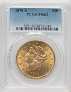 1879-S $20 Liberty Double Eagle PCGS MS62 (519844007)