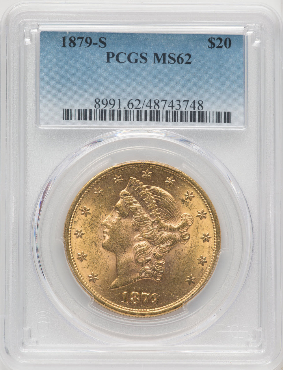 1879-S $20 Liberty Double Eagle PCGS MS62 (519844007)