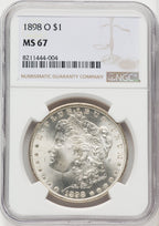 1898-O Morgan Dollar NGC MS67