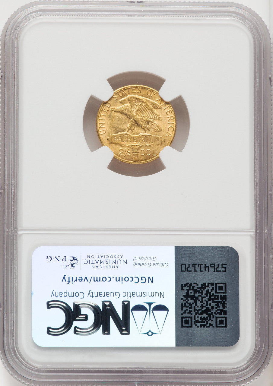 1915-S $2.50 Panama-Pacific Quarter Eagle Commemorative Gold NGC MS66