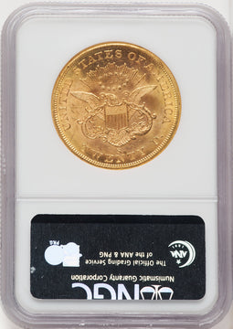 1857-S $20 Liberty Double Eagle NGC MS63