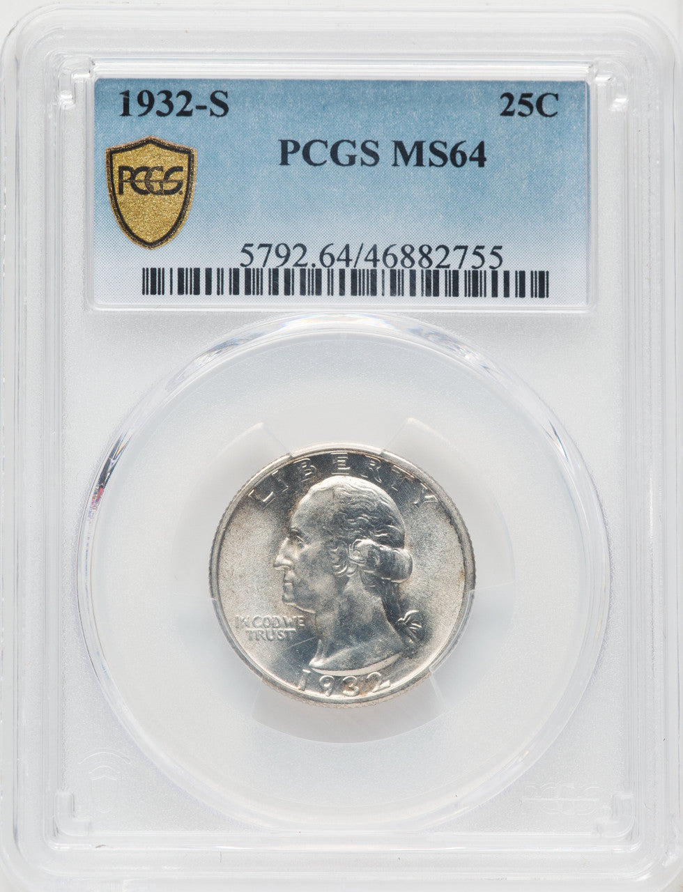 1932-S 25C Washington Quarter PCGS MS64 (771313009)