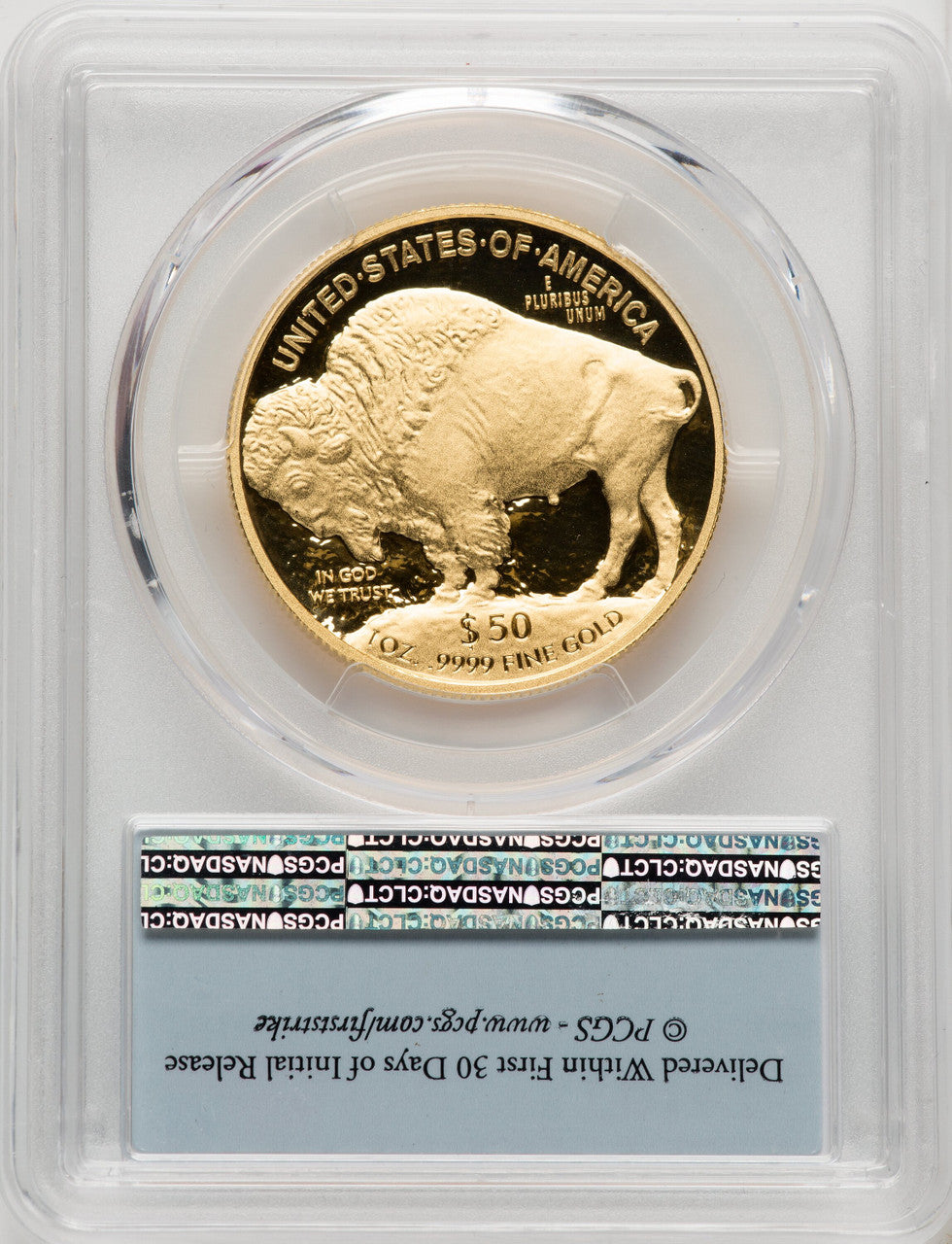 2016-W $50 One-Ounce Gold Buffalo Tenth Anniversary First Strike PCGS PR70 (506708006)