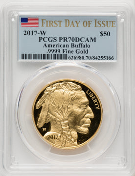 2017-W G$50 Buffalo First Day of Issue PCGS PR70 (506708004)
