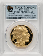 2019-W $50 One-Ounce American Buffalo .9999 Fine Gold First Strike PCGS PR70 (506708001)
