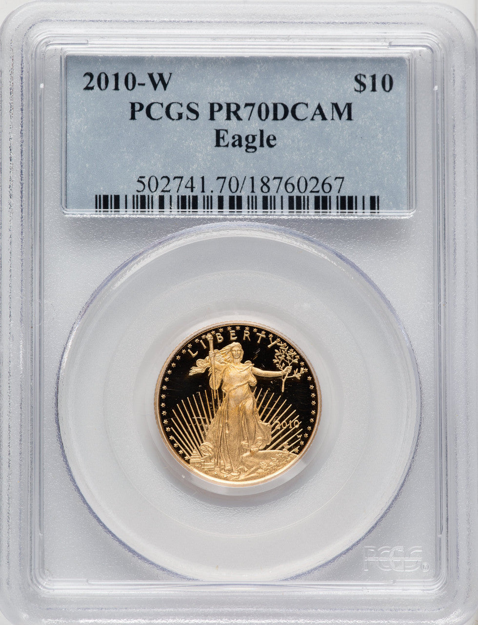 2010-W $10 Quarter-Ounce Gold Eagle PCGS PR70