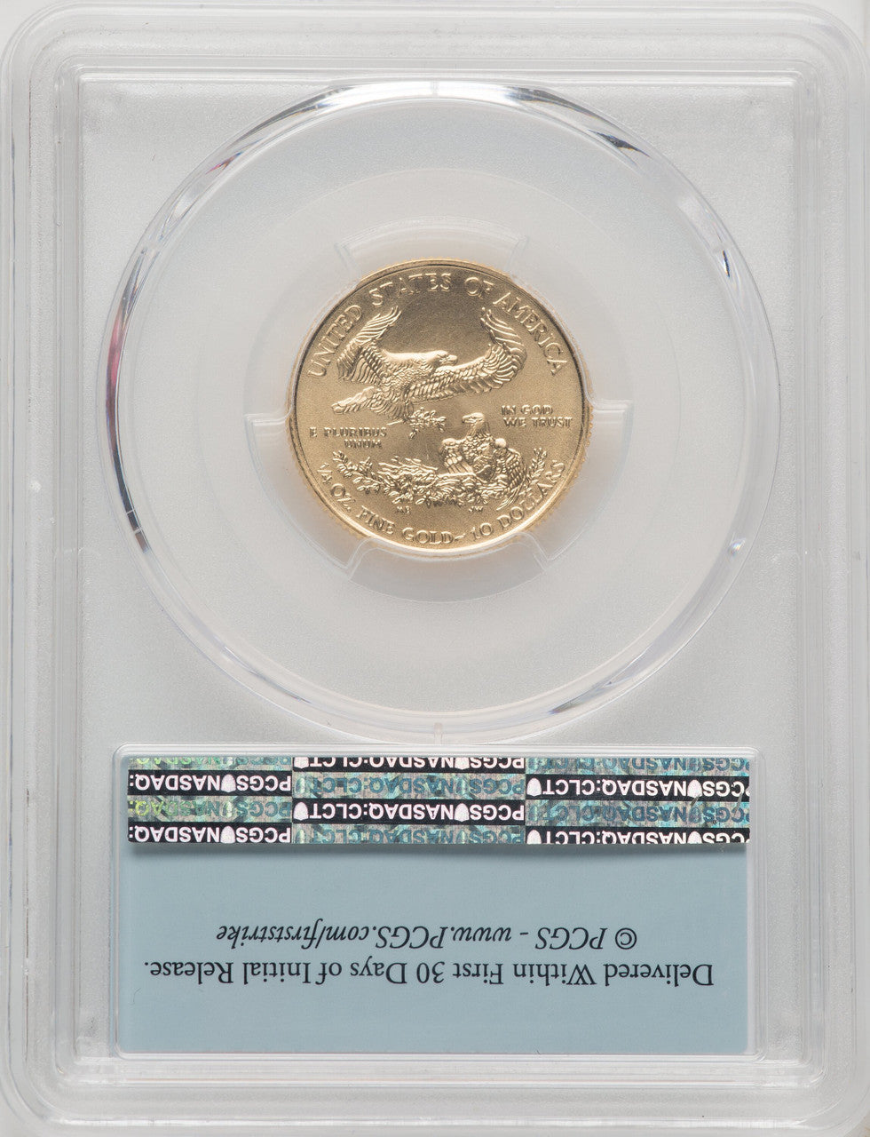 2020 $10 Quarter Ounce Gold Eagle First Strike FS Flag PCGS MS70