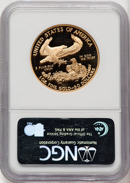 1995-W $50 One-Ounce Gold Eagle Brown Label NGC PF70