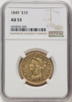 1849 $10 Liberty Eagle NGC AU53 (771918005)