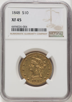 1848 $10 Liberty Eagle NGC XF45