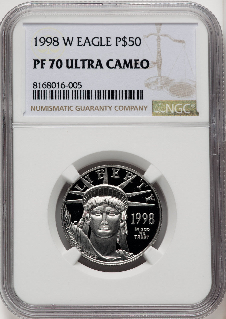 1998-W $50 Half-Ounce Platinum Eagle NGC PF70 (519548149)